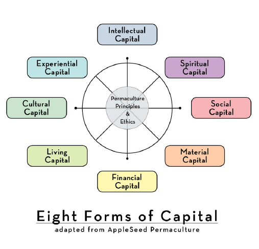 The Eight Forms of Capital: Intellectual, Spiritual, Social, Material, Financial, Natural, Cultural, Experiential